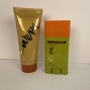 Curve for Men After Shave Balm 3.4oz, Deodorant 1.7 oz SET New